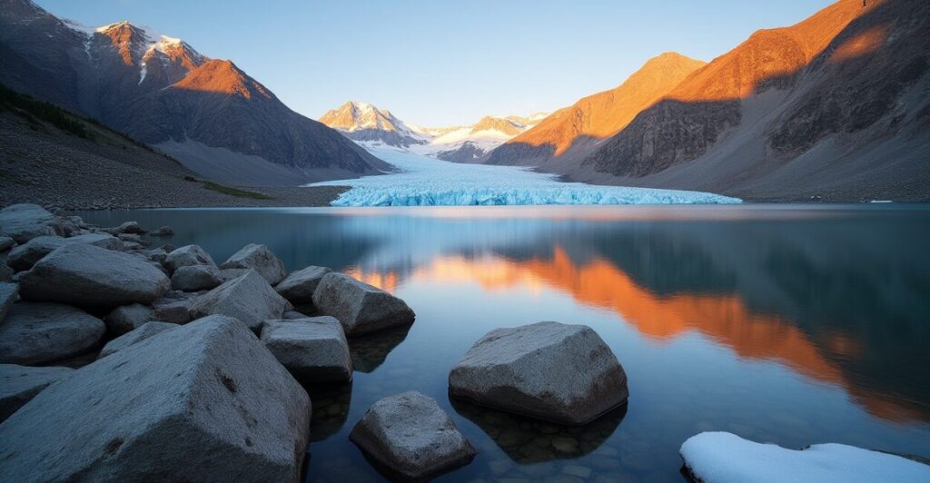 3. Aplicando a combinação azul-âmbar no Aletsch Glacier