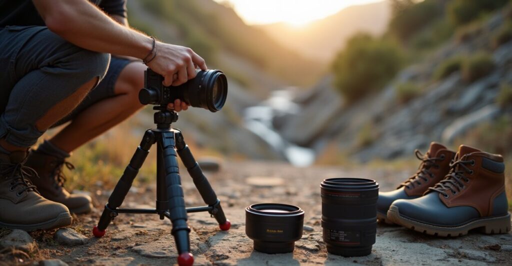Equipamento e técnica para fotos de trilha